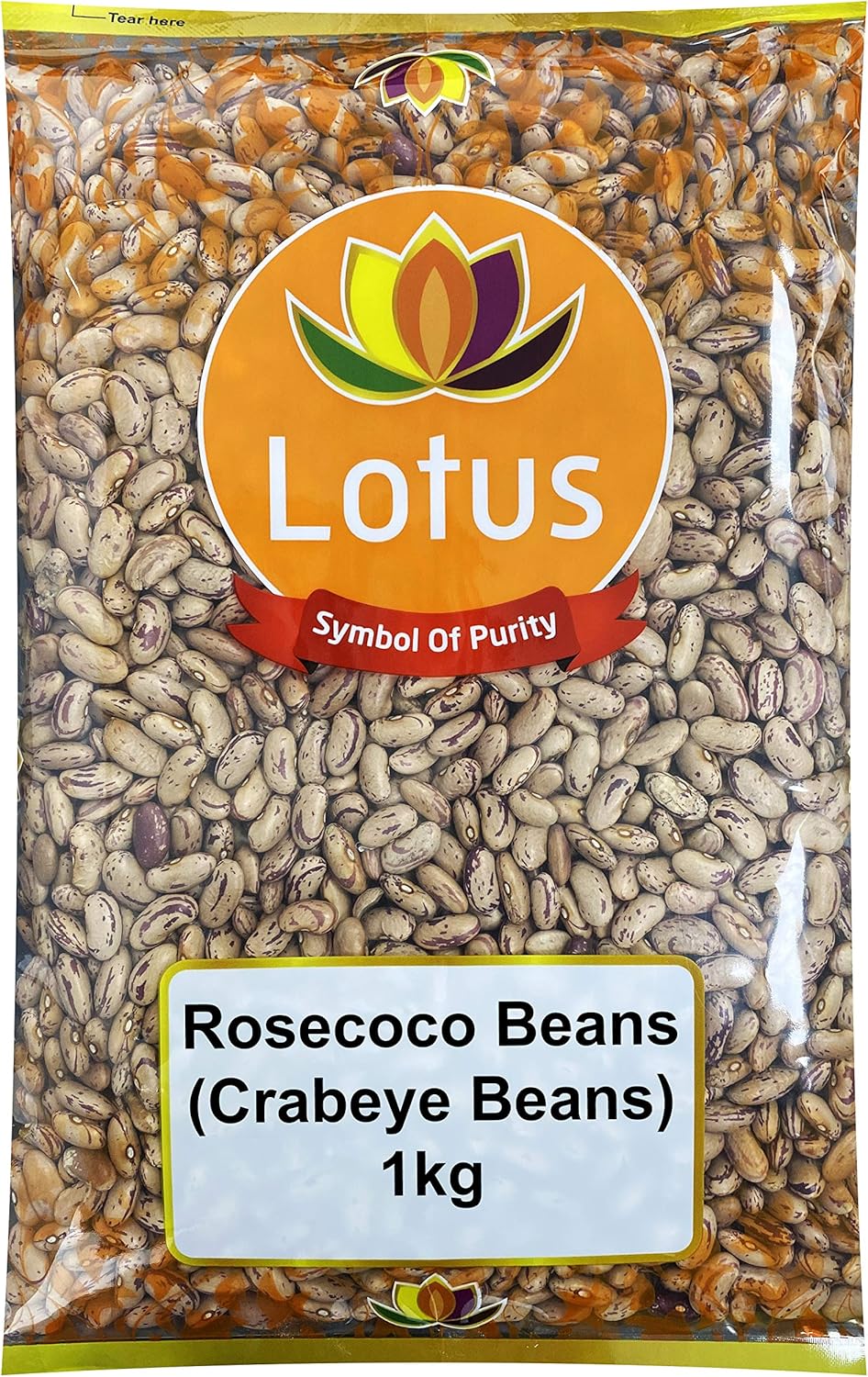Lotus Rosecoco Beans (Crab Eye Beans) 1kg Amazon.co.uk Grocery