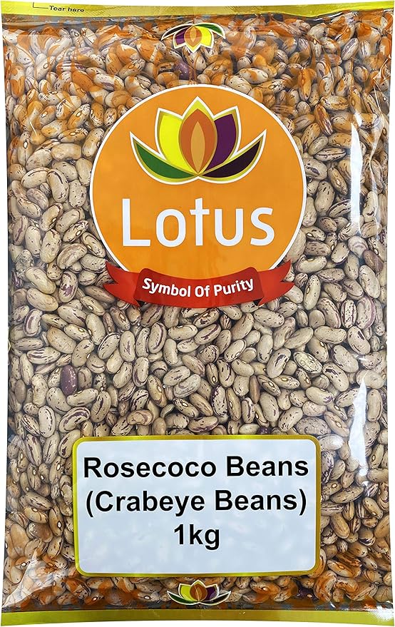 Lotus Rosecoco Beans (Crab Eye Beans) 1kg Amazon.co.uk Grocery