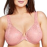 Glamorise Womens Wonderwire Lace Front-Closure Underwire #9245
