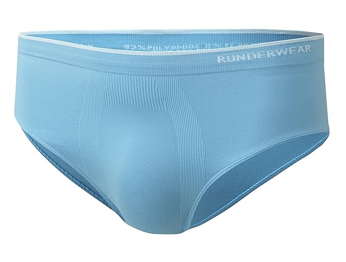 Runderwear RB01211 AntiChafe Sports Briefs, Men's Small (Cyan Blue