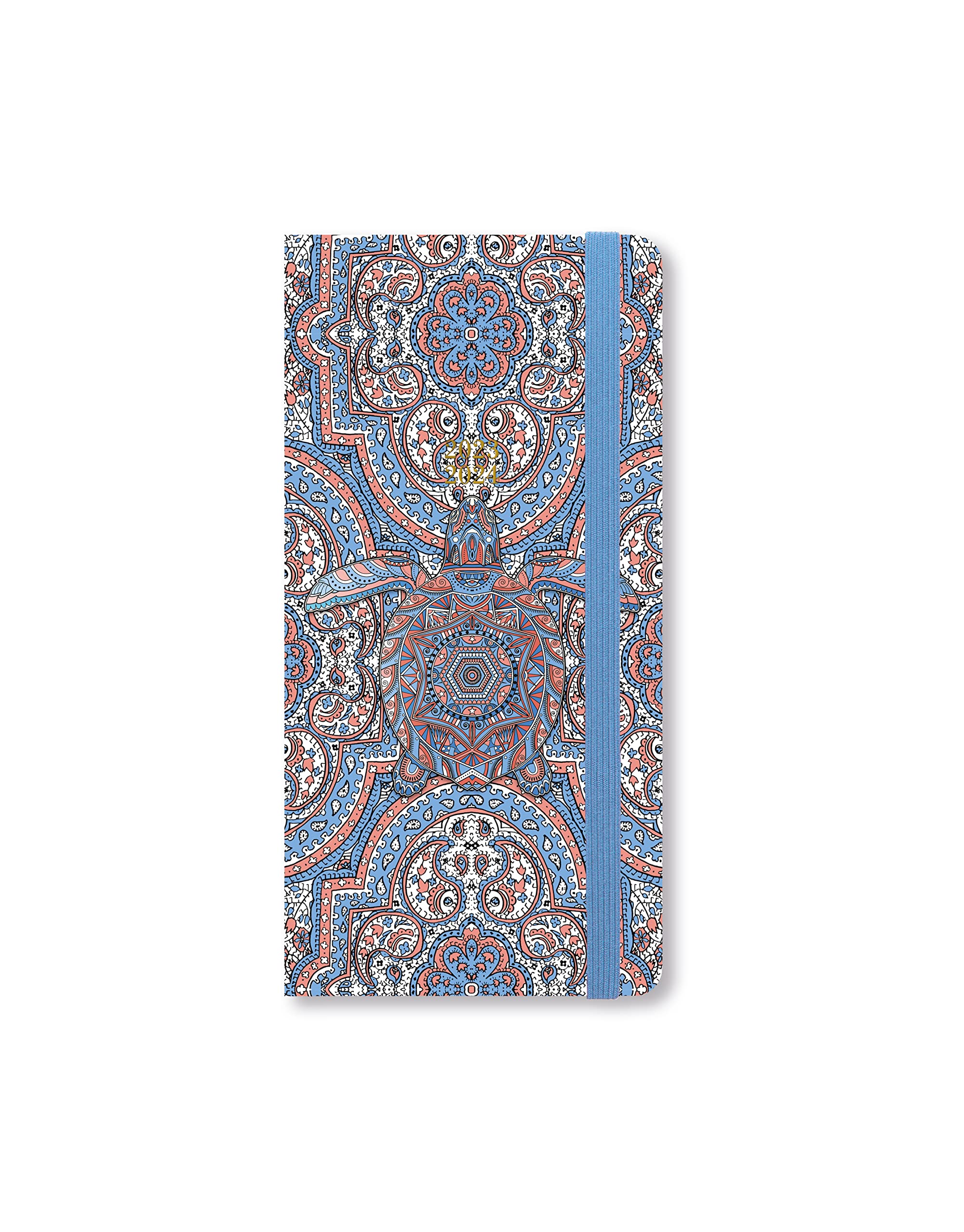 Letts Paisley Slim academic 2023/2024 week to view diary - turtle