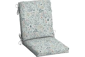 ARDEN SELECTIONS Arden Outdoor Dining Chair Cushion, 20 in x 20 in, Weather-Proof, Rain-Proof, Fade Resistant Patio Cushion for Patio, Dining, or Rocking Chairs 20 x 20, Pistachio Botanical