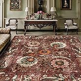 8x10 Area Rugs for Living Room, Moroccan-Style Designed Living Room Rug, Non-Shedding Washable Rugs for Bedroom, Vintage Flor