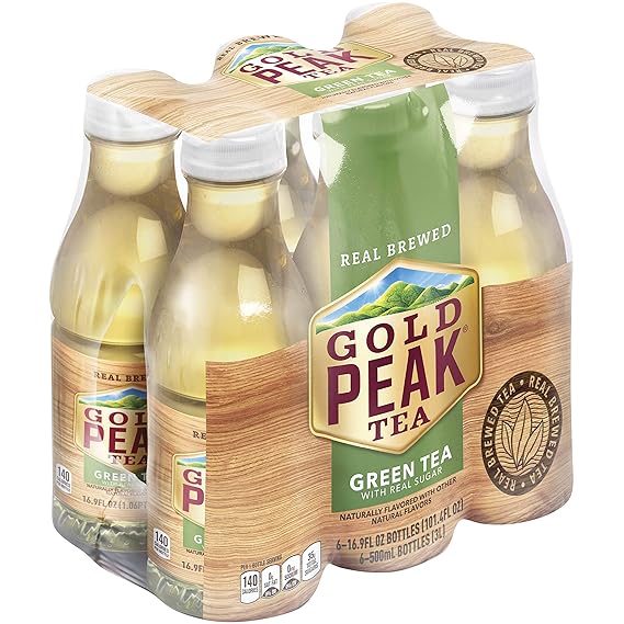 Gold Peak Tea, Green Tea, 16.9 fl oz, 6 Pack Grocery