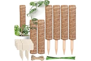 Faburo 70 inch Moss Pole for Plants (6 * 11.7 inch), 6pcs Plant Poles for Climbing Plants, Monstera Coir Totem Pole, Moss Pole for Plants Monstera, Monstera Plant Support