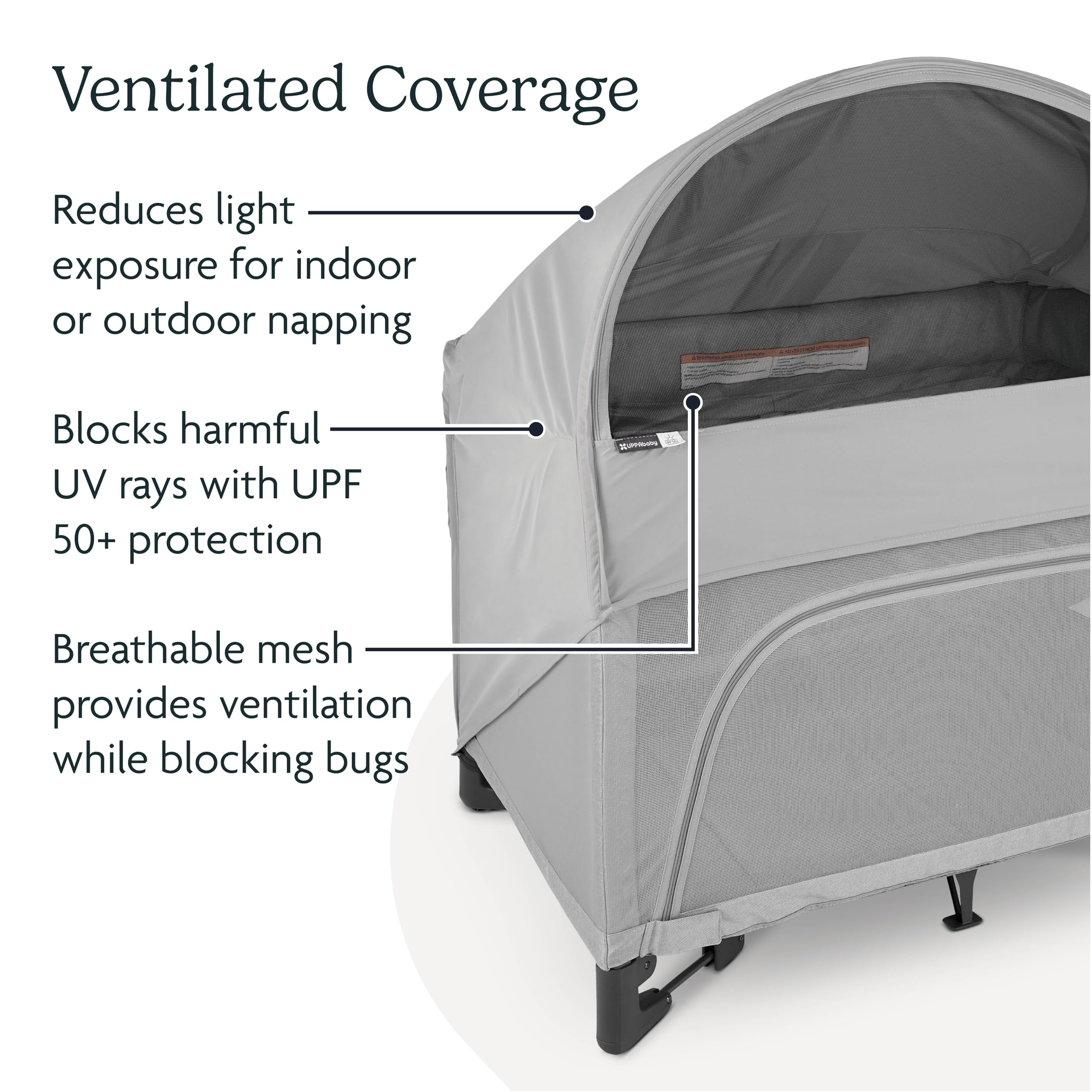 UPPAbaby Remi Canopy - Sun + Bug Protection - Ventilated Cover for Indoor or Outdoor Use - Folds Compactly for Travel