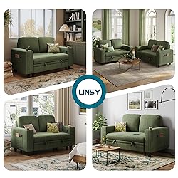 LINSY HOME Loveseat Sofa with Storage - Comfy Plush