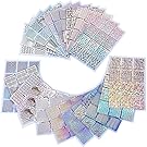 eBoot 288 Pieces 96 Designs Nail Vinyls Nail Stencil Sticker Sheets Set for Nail Art Design, 24 Sheets
