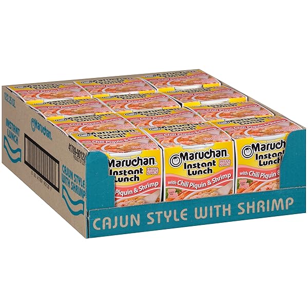 MARUCHAN INSTANT LUNCH CHILI PIQUIN & SHRIMP, 2.25 OUNCE (PACK OF 12)
