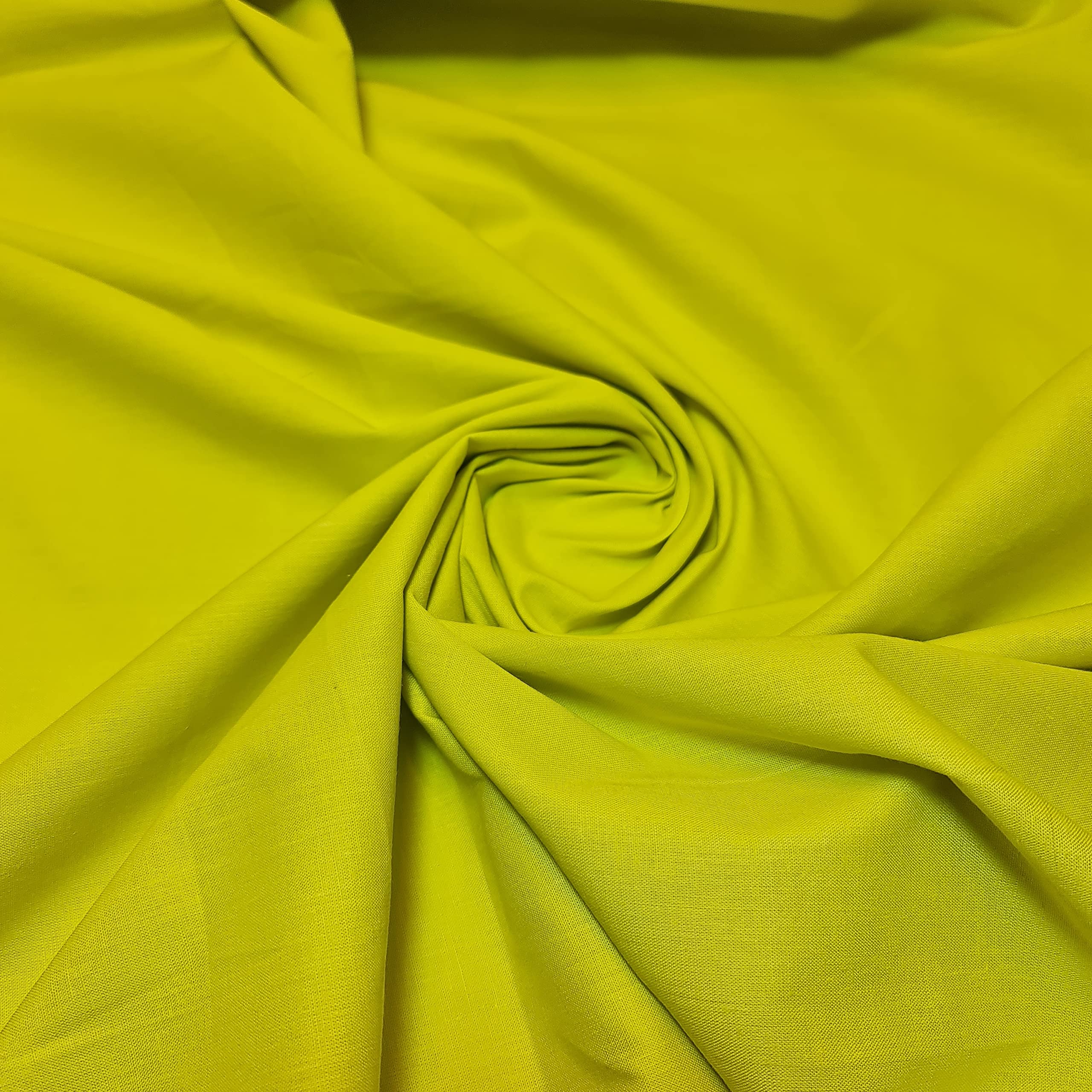 100% Cotton Fabric Sheeting Quilting Plain/Print Solid Colour 240cm Extra Wide (Pre Cut 1 Meter) (Yellow)