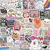300 PCS Book Stickers for Kindle, Bookish Sticker Pack Reading Glitter Waterproof Vinyl Decals for Laptop, Ebook Readers, Water Bottles, Phone, Journal, Scrapbook, No Repeats (Holographic)