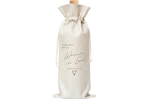 TEDEA Lawyer Graduation Wine Gift Bag, Female Lawyer Graduation Gift Wine Bag for Woman In Law, J.D. Law School Graduation, Bar Exam Gift, Law Student, 1 Pc Burlap Wine Bottle Cover Bag (f20)