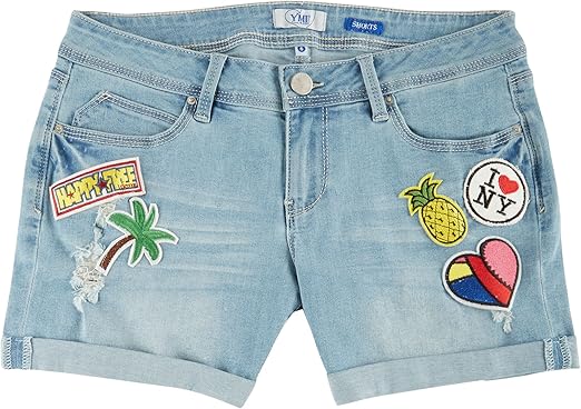 denim shorts light wash