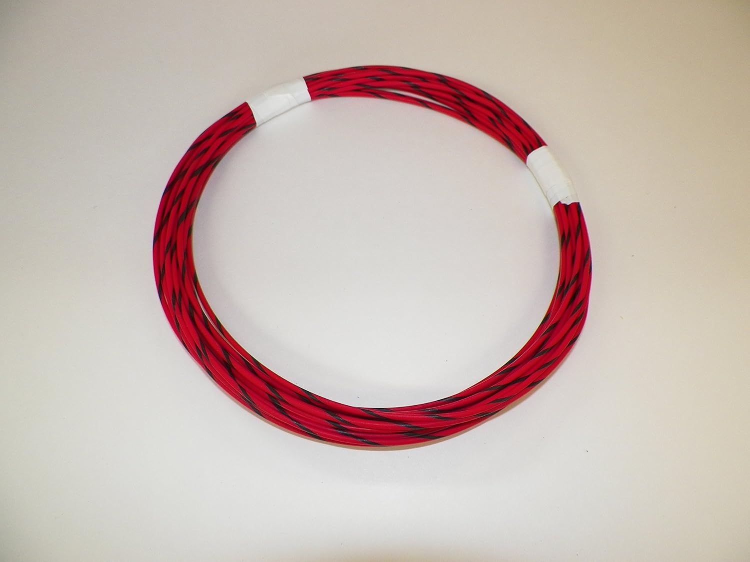 RED/BLACK Striped Automotive Copper Wire, GXL, 18 GA, AWG
