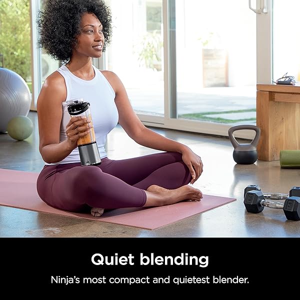 NINJA BLAST PORTABLE BLENDER, CORDLESS, 18OZ. VESSEL, PERSONAL BLENDER FOR SHAKES & SMOOTHIES, BPA FREE, LEAKPROOF LID, USB-C RECHARGEABLE, BLACK, BC151BKC (CANADIAN VERSION)