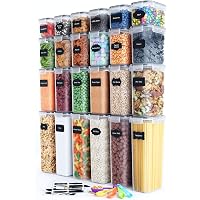 Chef's Path Airtight Food Storage Container Set - 24 PC - Kitchen & Pantry Organization - BPA-Free - Plastic Canisters…
