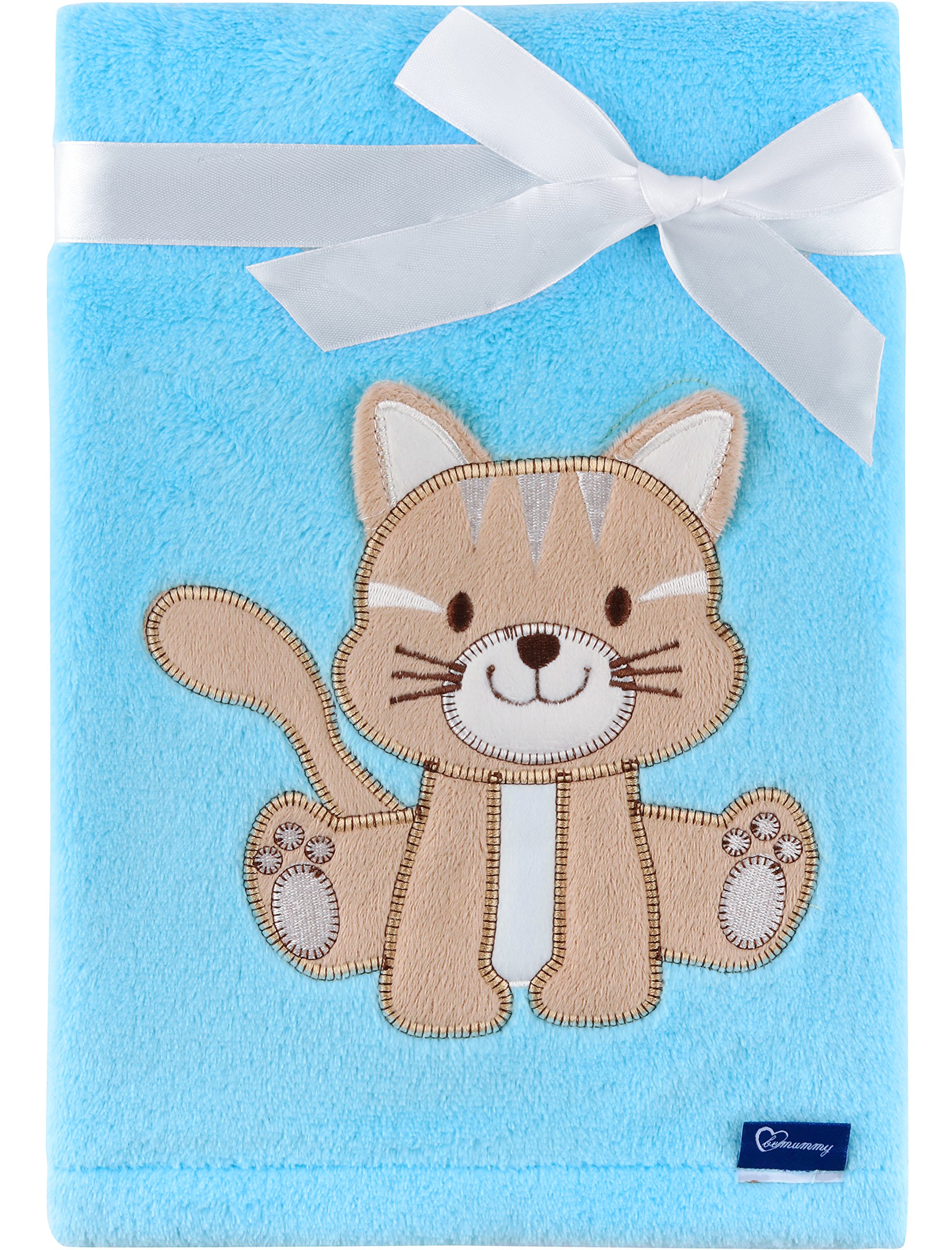 Be Mammy Warm Children Baby Cosy Blanket Baby Gift BE20-168 (Blue - Cat)