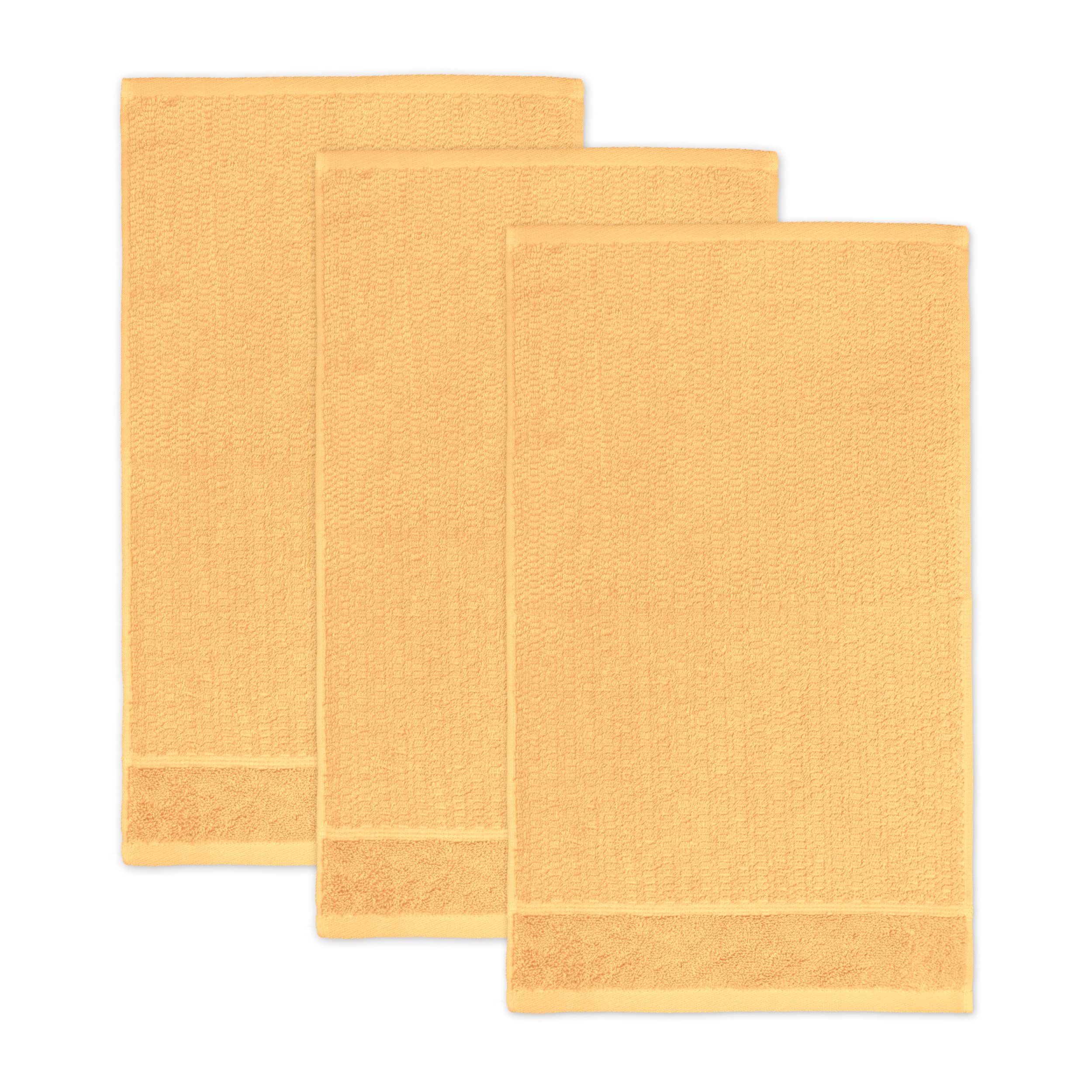 Frottana Pearl guest towel 30 x 50 cm made of 100% cotton, maize 3er set