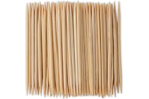 Blue Sky Toothpicks In Dispenser - 300 Premium Wooden Food Picks | Disposable & Eco-Friendly Design for Easy Party Snacking and Elegant Home Dining