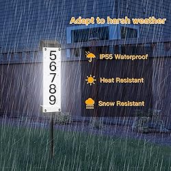 Tomskiko Solar House Numbers for Outside, Lighted