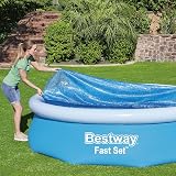 Bestway BW58241 10 ft Steel Pro Frame Solar Pool Cover Blue view 2