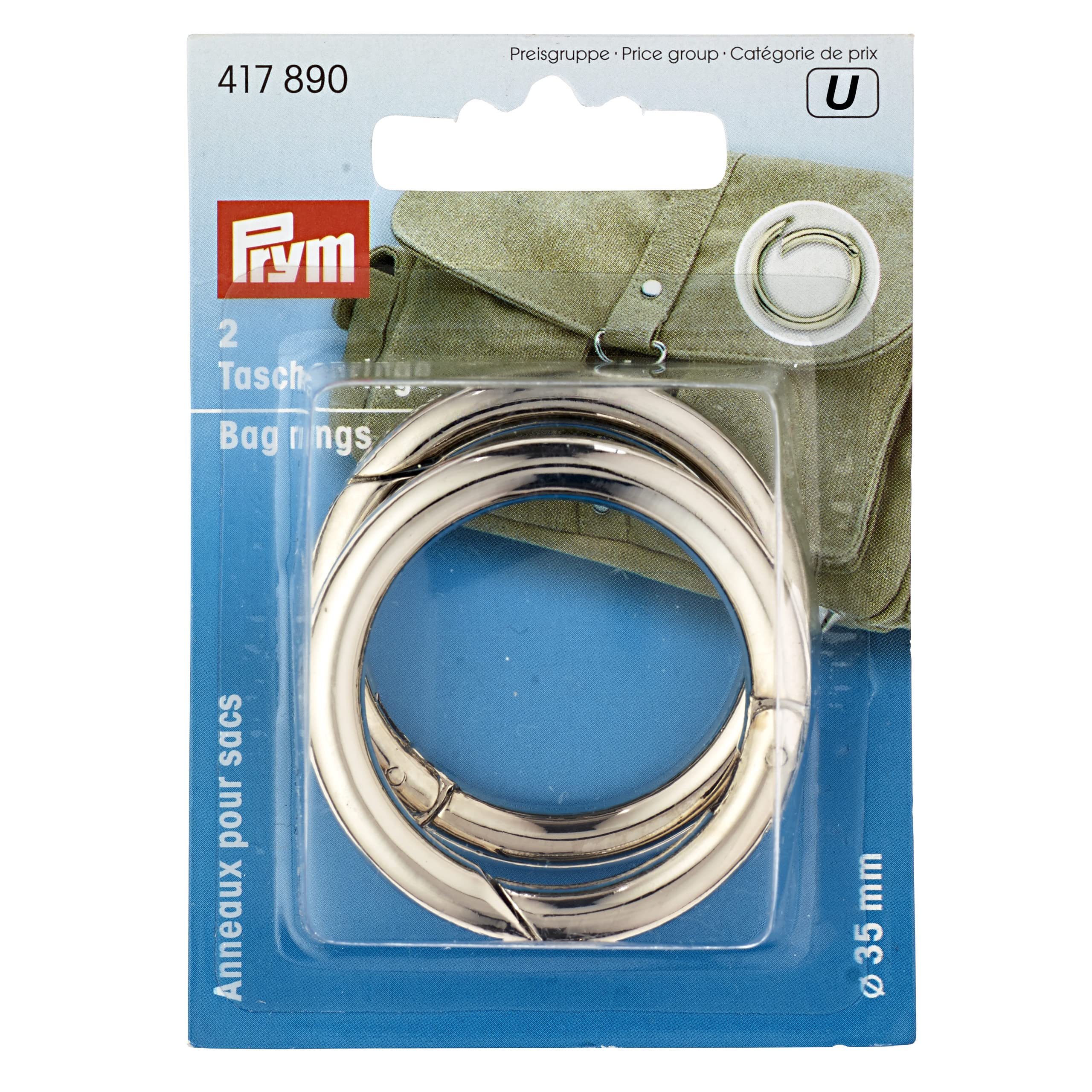 Prym - Silver (35mm) Bag Rings - 1 Unit