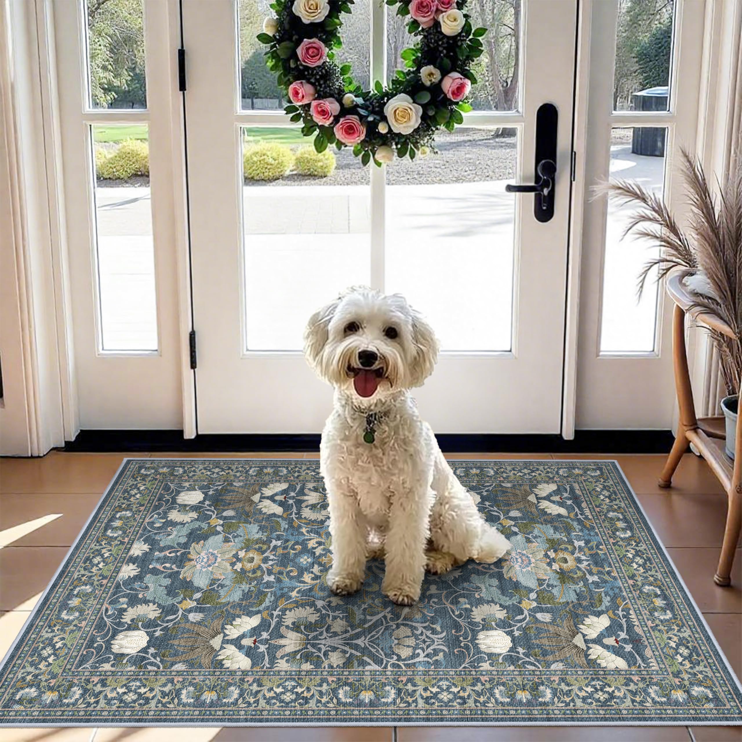 Washable 2x3 Runner Rug for Entryway: Easy-Clean