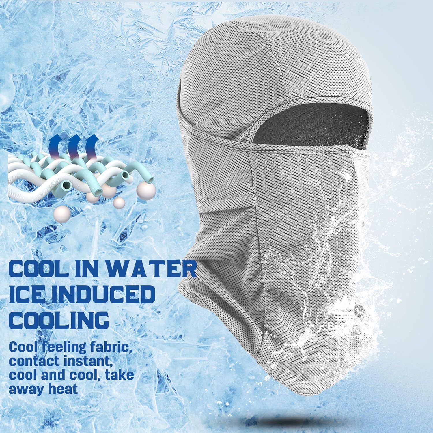 EXski Balaclava Face Mask Breathable Sun Protection Cooling for Cycling Running Men Women: Clothing