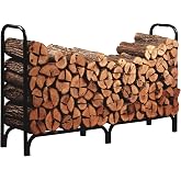 Panacea 15204 Deluxe Outdoor Log Rack, Black, 8-Feet