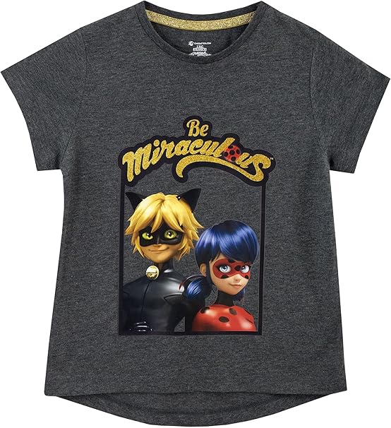 Miraculous Ladybug Girls Lady Bug Cat Noir T Shirt