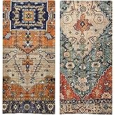 GCFET Vintage Kitchen Towels Set - Boho Antique Oriental Dish Towels for Kitchen, Boho Decorative Hand Towels for Bathroom, 16x24 Set of 2