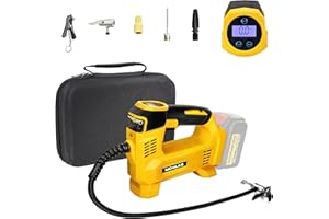 NICHILAS Tire Inflator for DEWALT 20V MAX Battery, Portable Air Compressor Auto Tire Pump with Digital Pressure Gauge 120PSI for Car, Truck, Bikes, Ball (Tool Only, NO Battery)