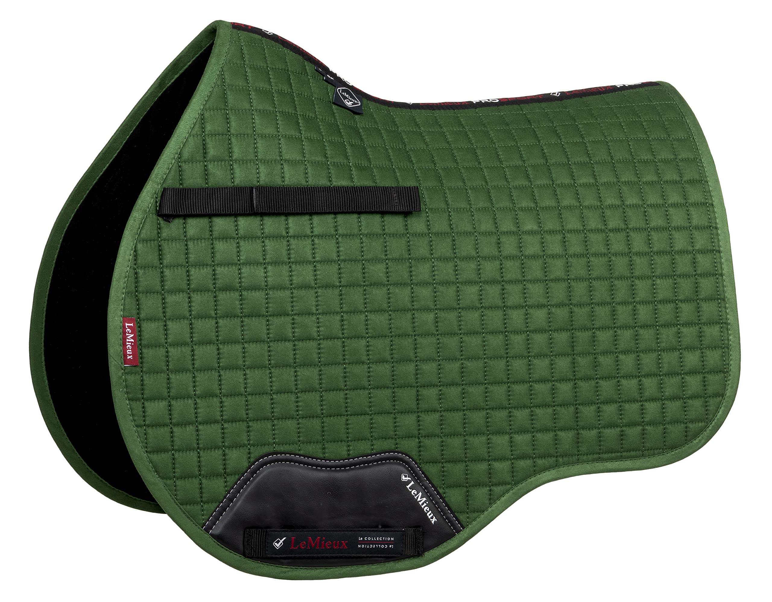 LeMieux General Purpose Suede Square Saddle Pad - English Saddle Pads for Horses - Equestrian Riding Equipment and Accessories (Hunter Green - Large)