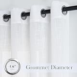 PONY DANCE Linen Voile Curtain Panel with Eyelets 200 x 220 cm White view 7