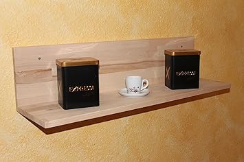 Wandboard Wandregal Buche massiv 80x22x20cm