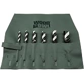 Wood Owl 6 Piece Set OverDrive Fast Boring Ultra Smooth Auger Brad Point Boring Bits Containing the Following Sizes 1/2&rdquo;, 5/8&rdquo;, 3/4&rdquo;, 7/8&rdquo;, 1&rdquo; and 1 1/4&rdquo; 00706
