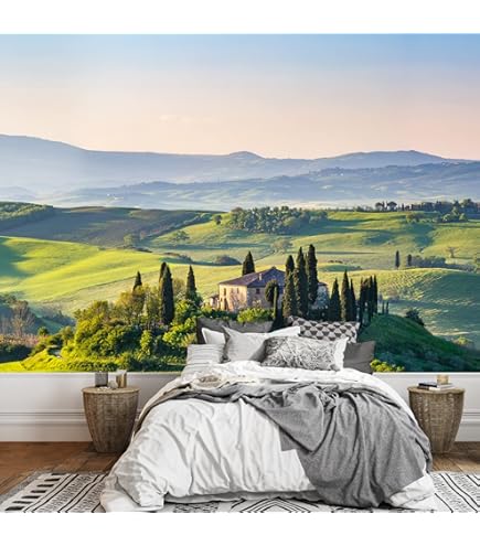Amazon.com: wall26 - Scenic Tuscany Landscape with Rolling Hills