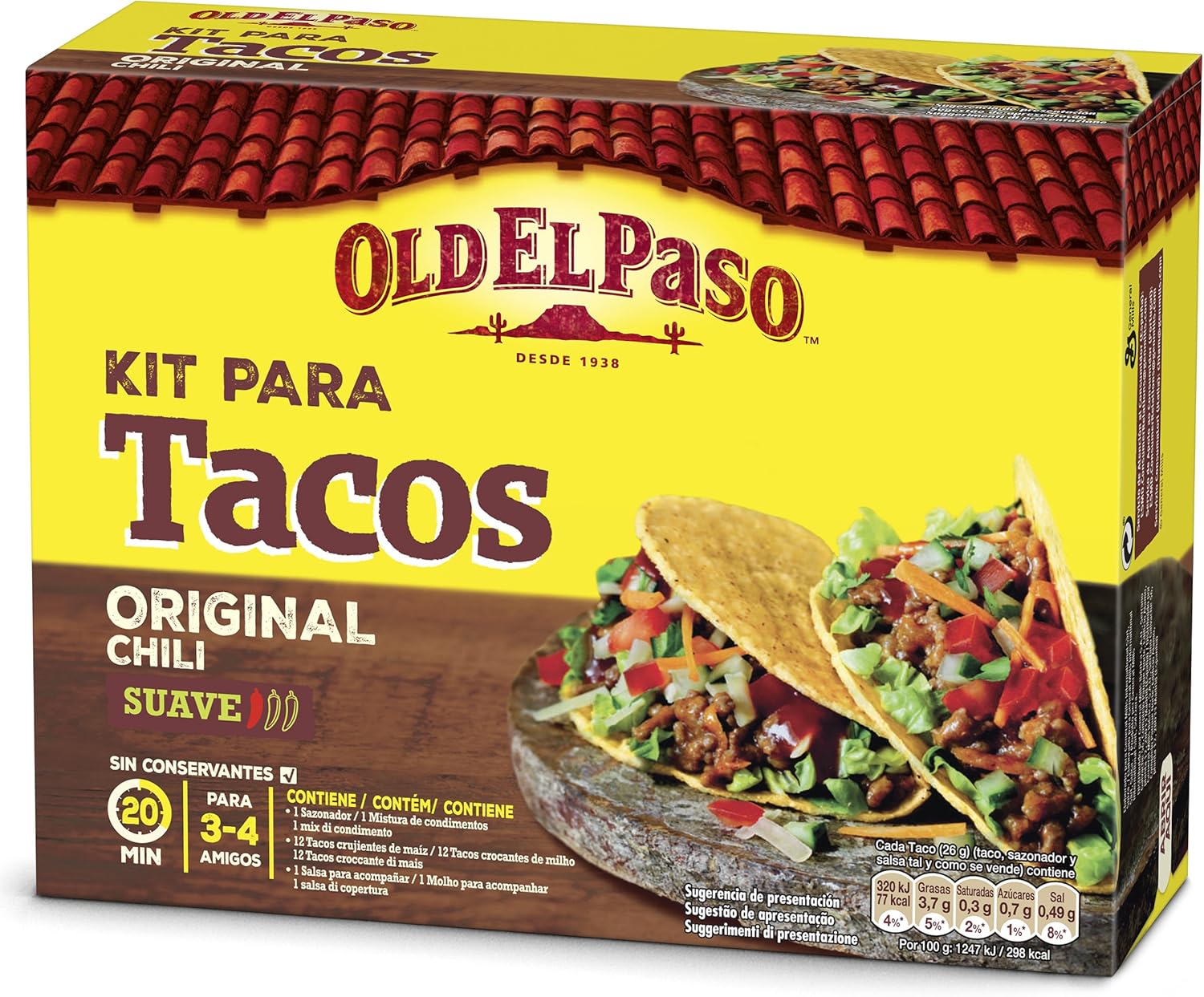 Old El Paso - Kit Para Tacos - 308 gr: Amazon.es: Alimentación y bebidas