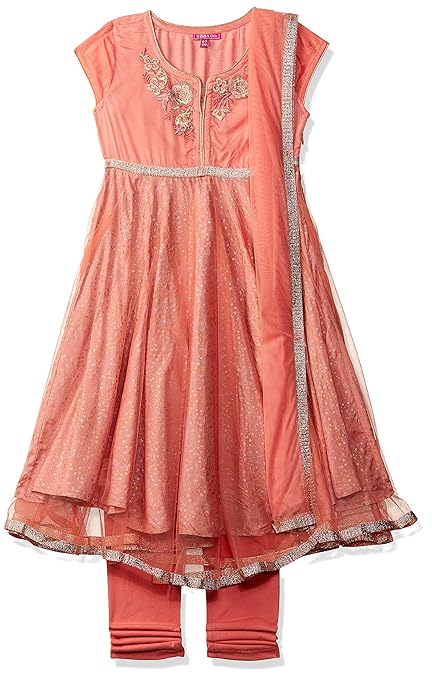 Girl's synthetic Salwar Suit Set