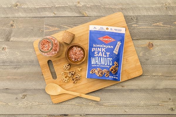 DIAMOND OF CALIFORNIA HIMALAYAN PINK SALT WALNUT SNACK NUTS, 4 OZ.
