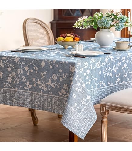 Amazon.com: Laura Ashley Decorative Tablecloth, Wrinkle and Stain