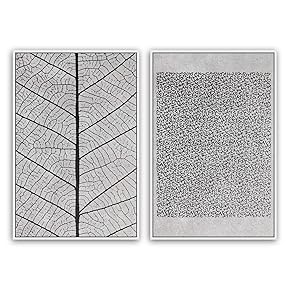 SIGNWIN 2 Piece Framed Canvas Wall Art Black...