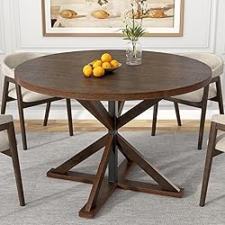 Round Wood Dining Table for Kitchen,Dining