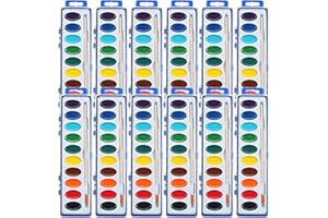 WOSWEL Watercolor Paint Set, Washable paint 10 Colors, 12 Sets with Brush Watercolor Paint Set