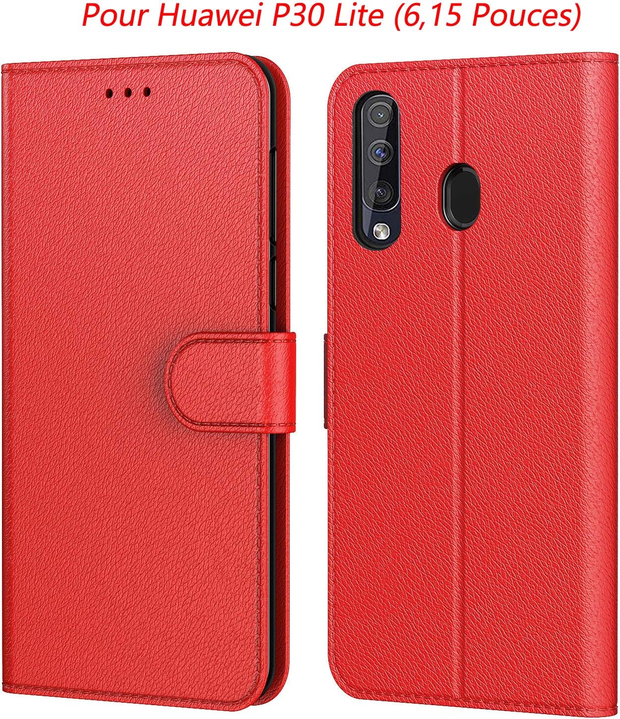 Tenphone Etui Coque Huawei P30 Lite, Protection Etui Housse en Cuir