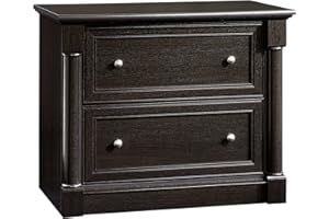 Sauder Palladia 2 Drawer File Cabinet, Lateral Filing Cabinets for Home Office, Hanging File Folders Organizer, Interlocking Drawers, in Wind Oak Finish