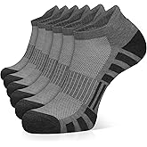 Airacker Ankle Athletic Running Socks Cushioned Breathable Low Cut Sports Tab Socks for Men and Women (6 Pairs)