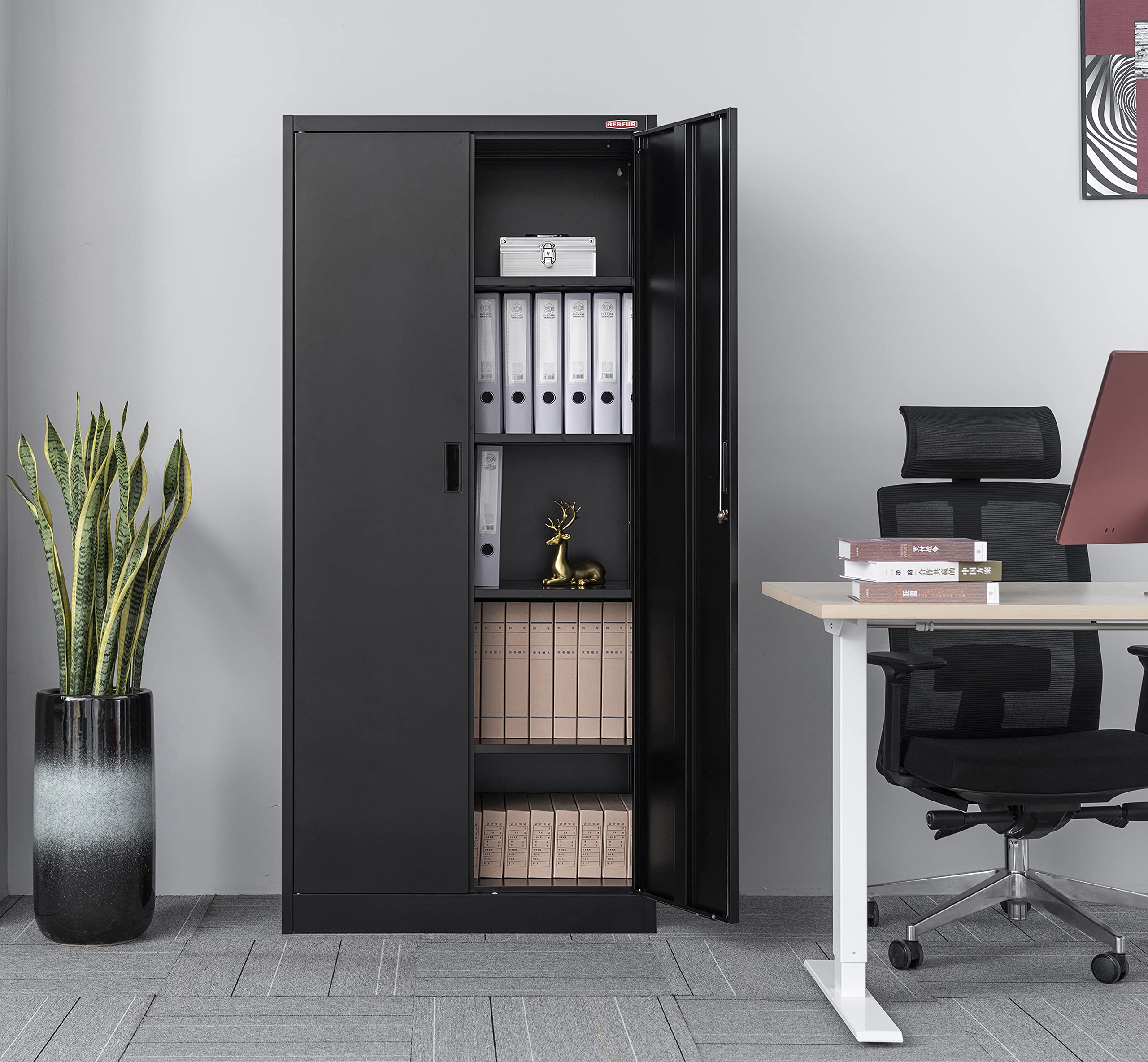 BESFUR Metal Storage Cabinet 71-inch Tall, Large