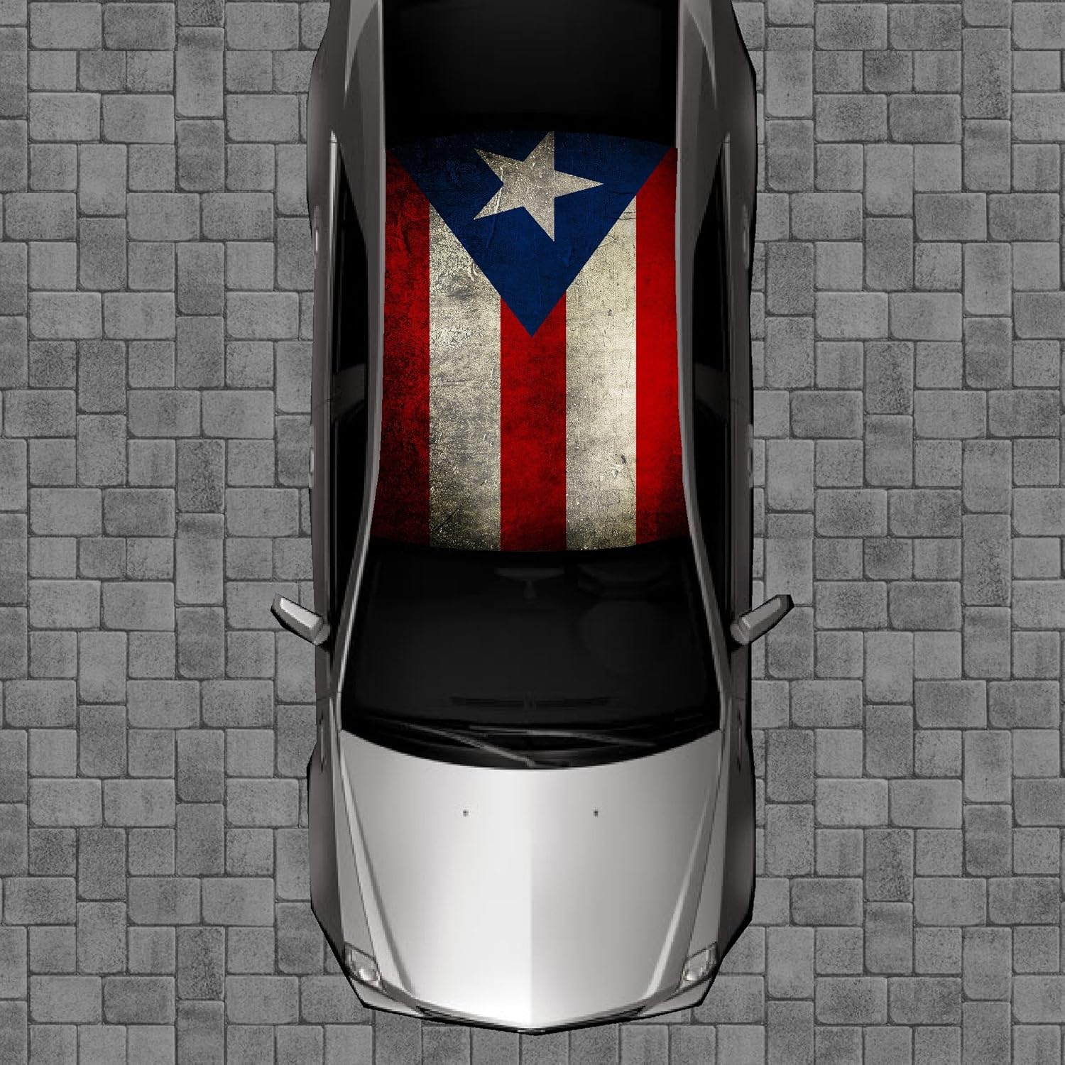 Amazon Com Sign Factory R59 Puerto Rico Flag Roof Wrap Decal
