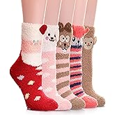 ProEtrade Fuzzy Socks for Women Teen Girls Fluffy Christmas Cozy Slipper Cabin Soft Winter Warm Fleece Socks